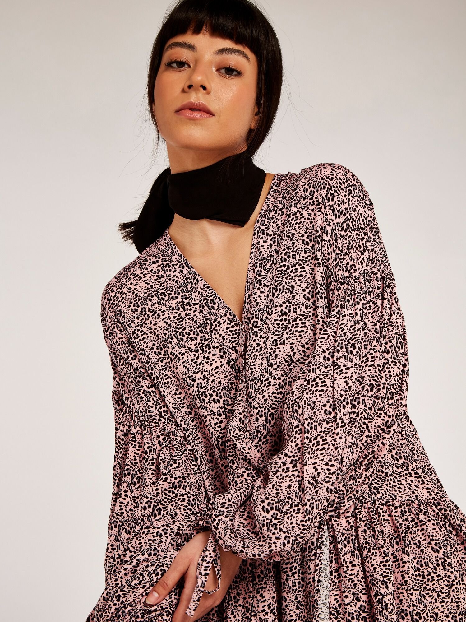 Leopard drawstring dress hotsell