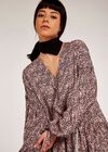 Robe portefeuille léopard avec cordon de serrage, rose, grand