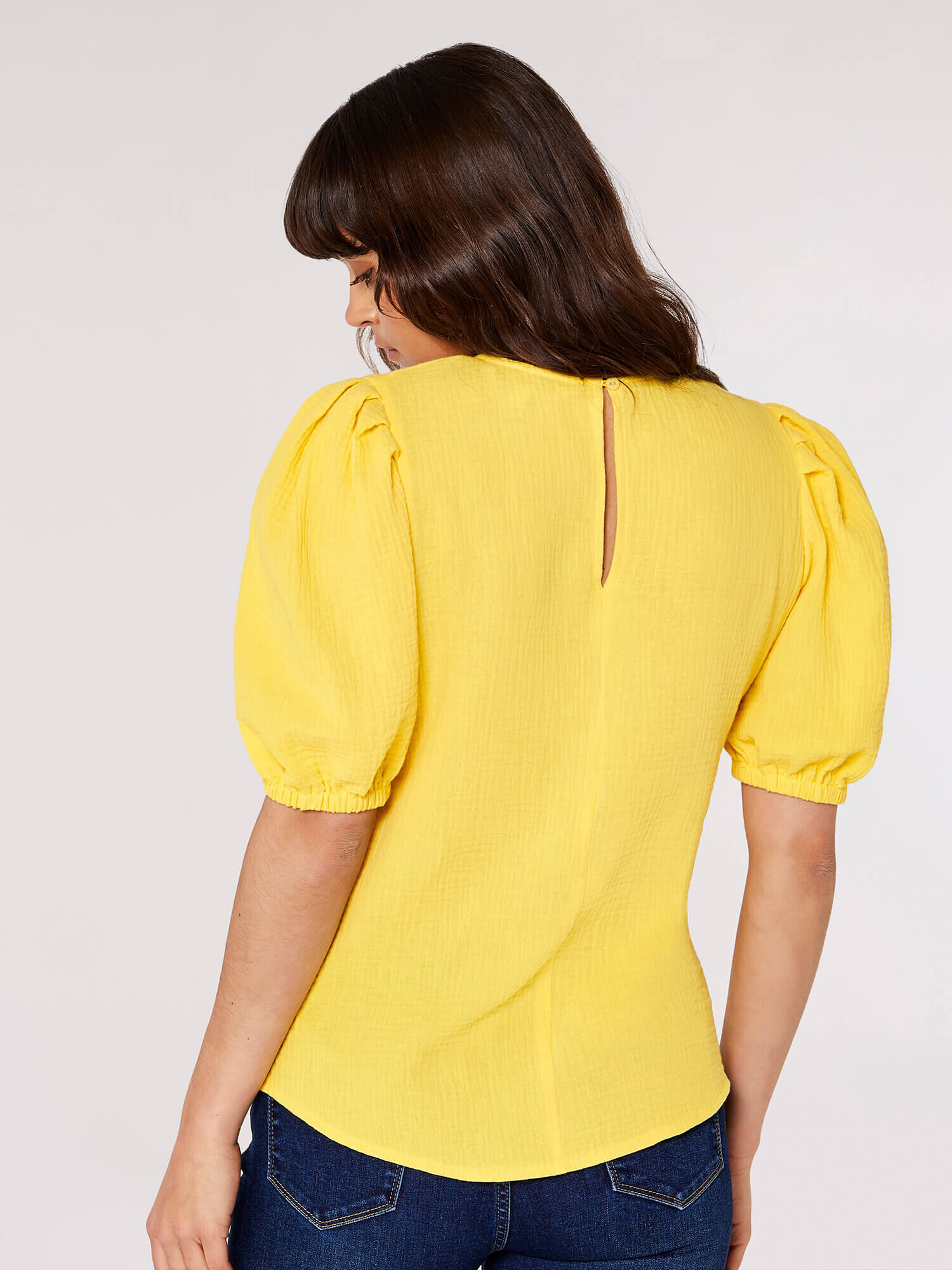 Yellow puff sleeve blouse 2025
