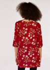 Floral High Low Tunic, Red, large