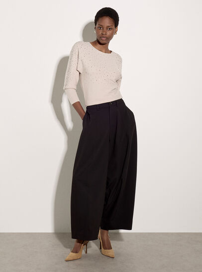 Diamante Ribbed Batwing Jumper