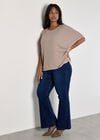 Curve Waffle Knit Top, Stone, large