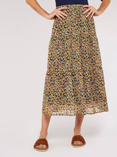 Pansy Ditsy Tiered Skirt