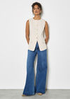 Tailored Waistcoat Top, Stone, large