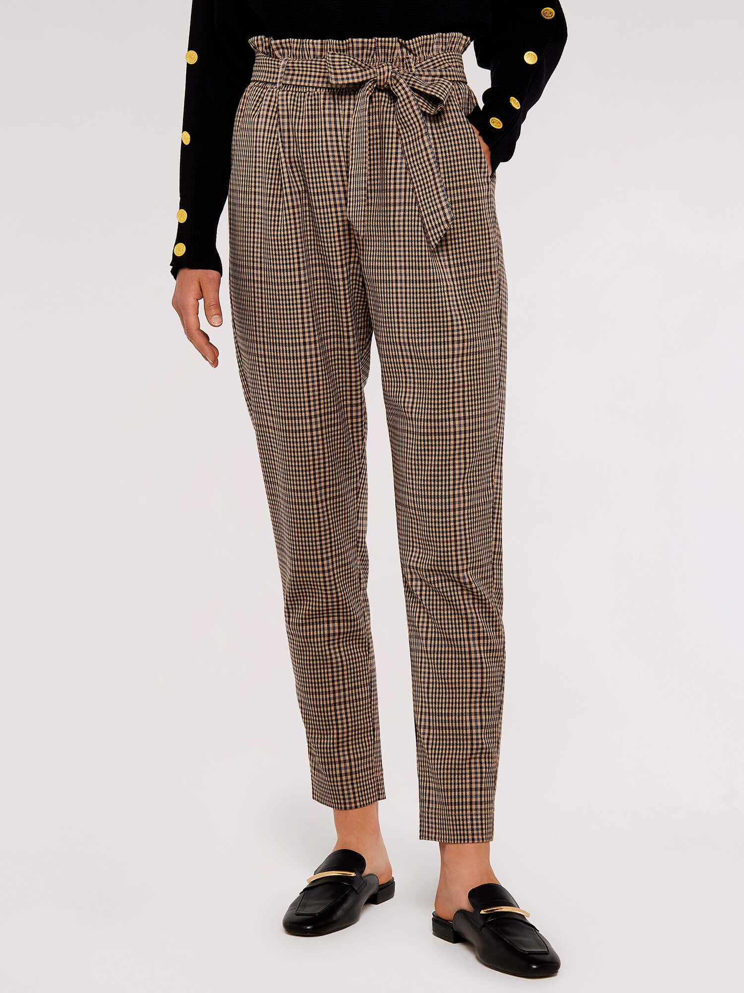Ladies checked trousers sales