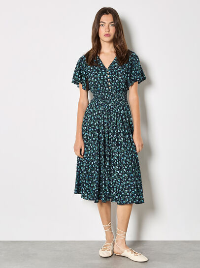 Ditsy Floral Midi Dress