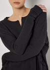 Waffle Jersey Layered Top, Dark Grey - Charcoal, large