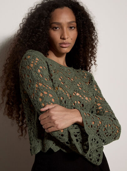 Boho Floral Crochet Top