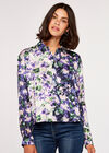 Floral Print Shirt, Lilac, large