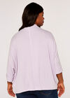 Curve Soft Marl Neck Top, Lilac, large
