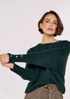 Fluffy Ribbed Jumper, Green, large