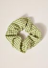 Check Print Scrunchie, Green, large