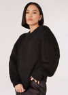 Chunky Knit Boxy Jumper, Black, large