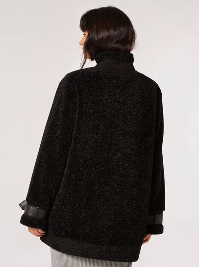 Tight Knit Borg Oversized Coat