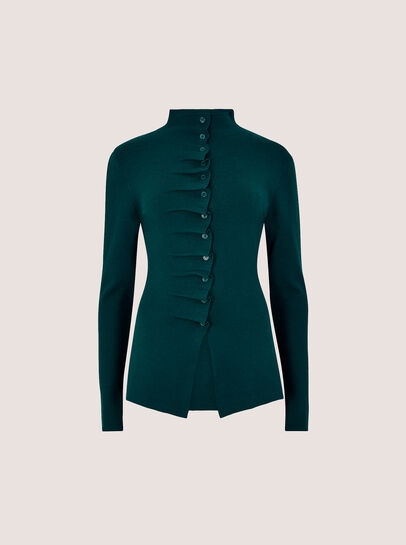 Fine Knit Ruched Cardigan