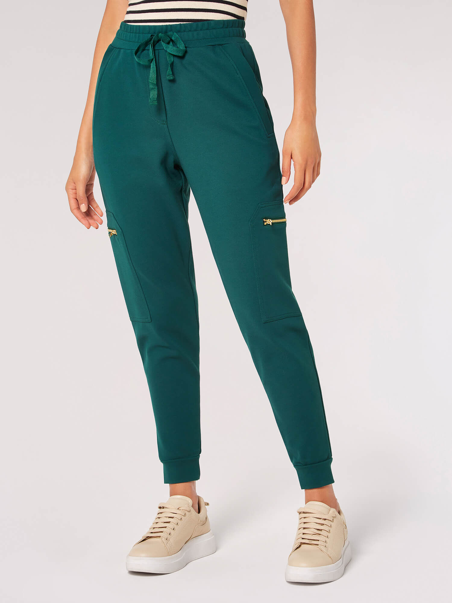 Slim Leg Cargo Joggers Apricot Clothing