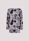 Abstract Circles Oversized Top, Purple, large