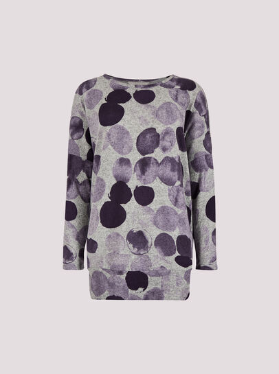 Abstract Circles Oversized Top