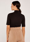 Mock Neck Top, Black, large