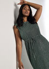Curve Sparkle Plisse Midi Dress, Aqua - Turquoise, large