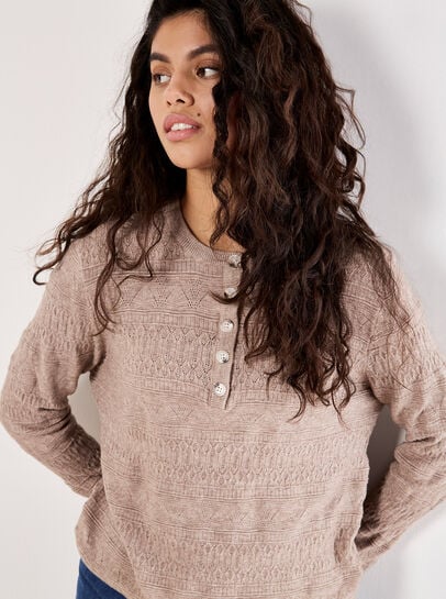 Soft Pointelle Knit Jumper