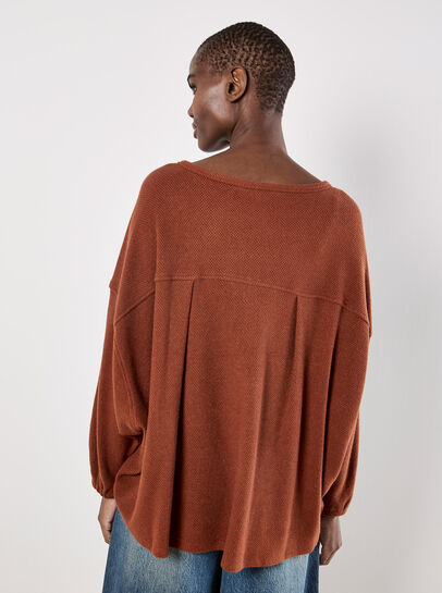 Honeycomb Knit Oversized Top