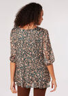 Floral Lurex Top, Green, large