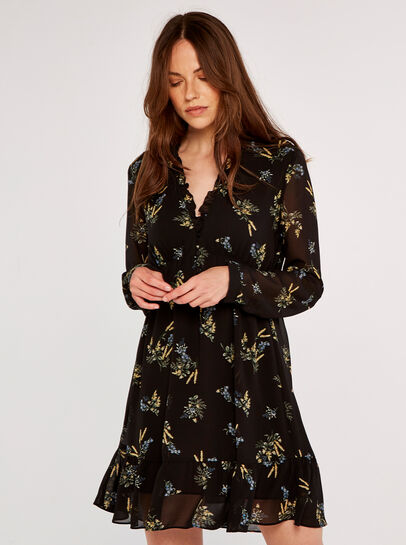 Floral Ruffle Mini Dress