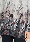 Autumnal Meadow Border Top, Pink, large
