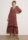 Paisley Floral Maxi Dress, Burgundy, large