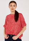Scattered Dots Top, Red, large