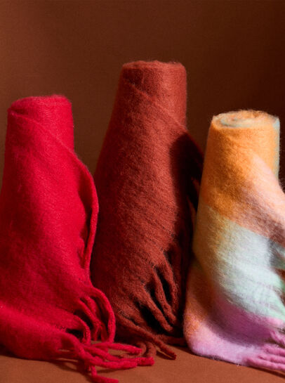 Soft Boucle Knit Scarf