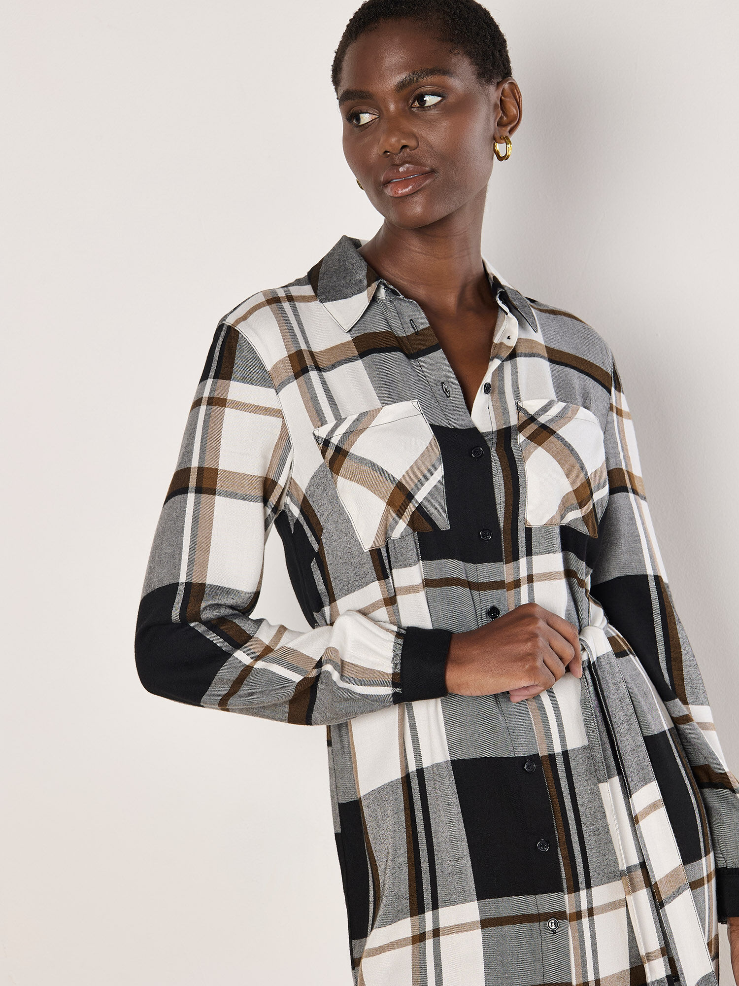 Robe carreaux longue cheap
