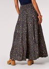 Floral Smock Maxi Skirt, Navy, large