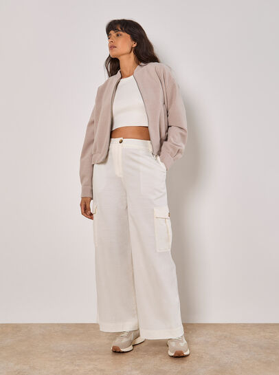Wide Leg Chino Trousers