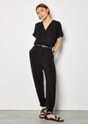 Soft Woven Utility Jumpsuit, Black, large