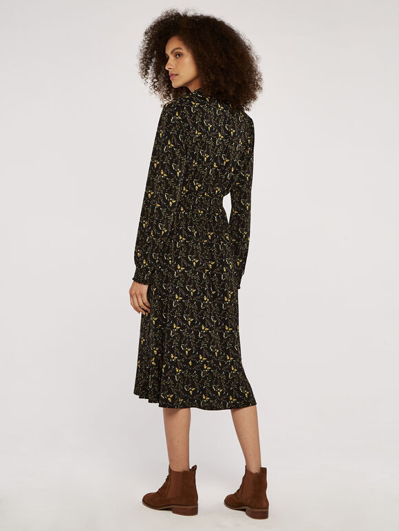 Floral Stem Dress, Yellow, large