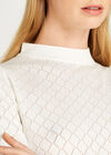 Pointelle Soft Touch Pullover, Creme, groß