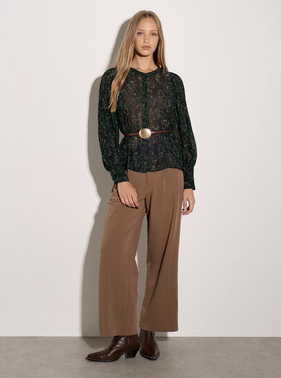 Snakeskin Chiffon Blouse