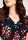 Floral Bunches Smock Maxi Dress, Navy, large