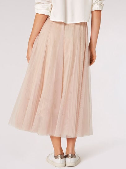 Tulle A-Line Midaxi Skirt