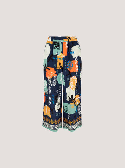 Colourful Sketch Print Culottes