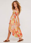 Patchwork Fusion Dress, Orange, large