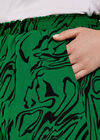 Curve Waves Waist Culottes, Green, large