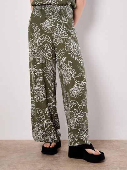 Sarasa Floral Wide Leg Trousers