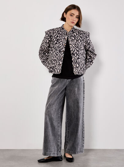 Textured Ikat Quilted Jacket