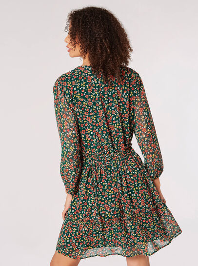 Ditsy Floral Ruched Mini Dress