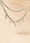 Statement-Halskette mit Perlen, Silber, groß