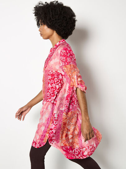 Folk Patchwork Tunic Top
