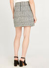 Tweed A-Line Skirt, Blue, large